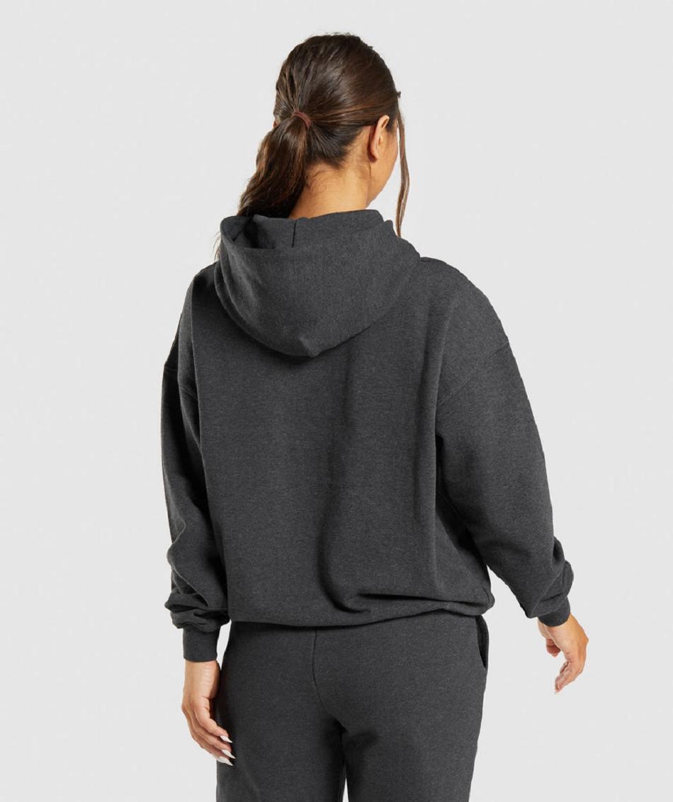 Gymshark Rest Day Sweats Ženske Majica S Kapuljačom Crne | HR 3566JPQ